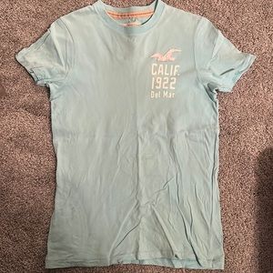 Hollister light turquoise short sleeve t-shirt tee size XS